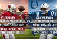 arizona cardinals vs colts match player stats