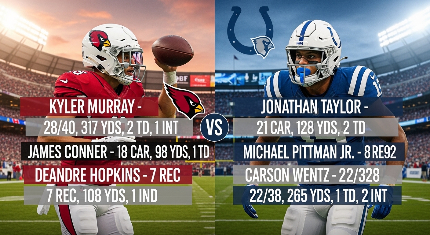 arizona cardinals vs colts match player stats