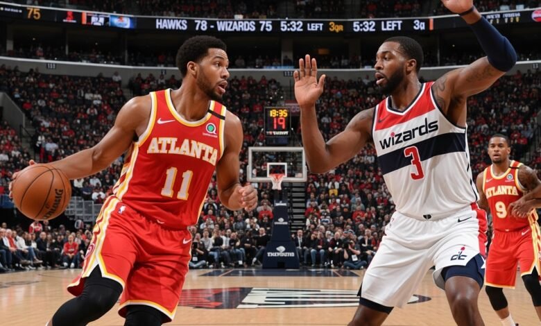 atlanta hawks vs washington wizards match player stats