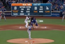 detroit tigers vs dodgers match player stats