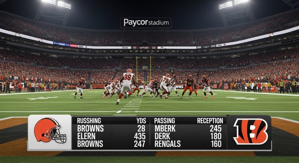 cleveland browns vs bengals match player stats