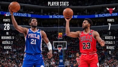 76ers vs chicago bulls match player stats