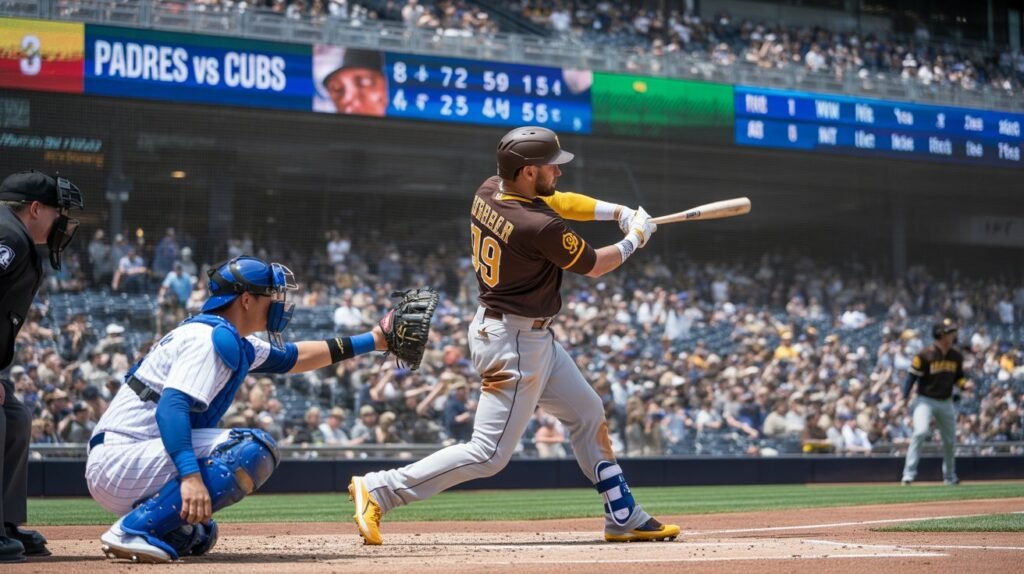 padres vs chicago cubs match player stats