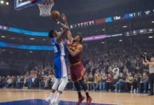 76ers vs cleveland cavaliers match player stats