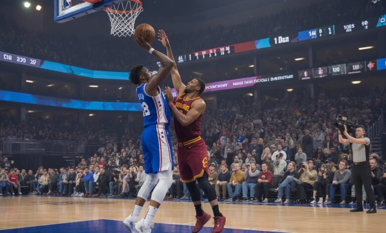 76ers vs cleveland cavaliers match player stats
