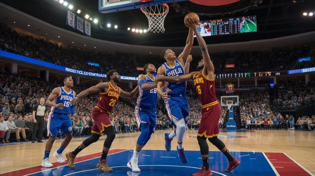 76ers vs cleveland cavaliers match player stats