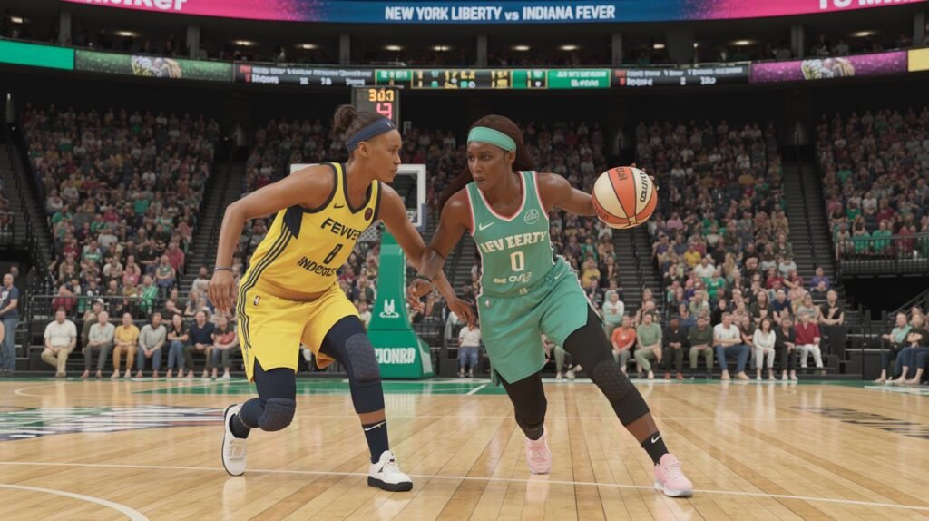 new york liberty vs indiana fever match player stats