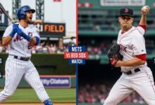 mets vs red sox match player stats