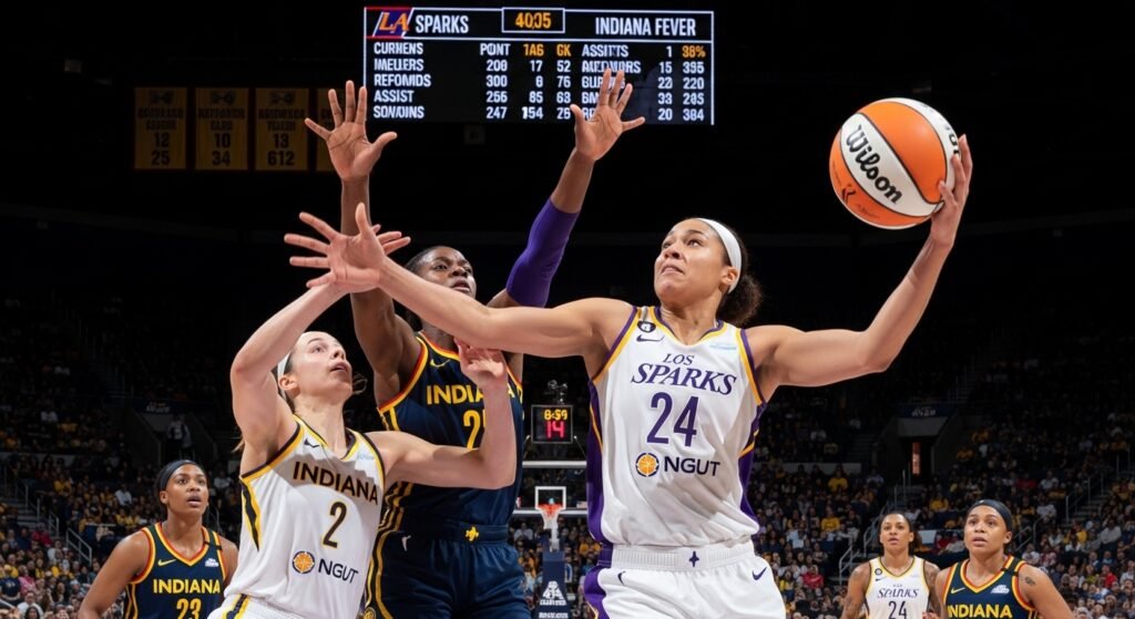 los angeles sparks vs indiana fever match player stats