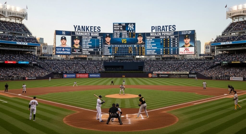 new york yankees vs pittsburgh pirates match player stats