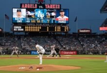 los angeles angels vs new york yankees match player stats