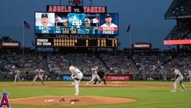 los angeles angels vs new york yankees match player stats