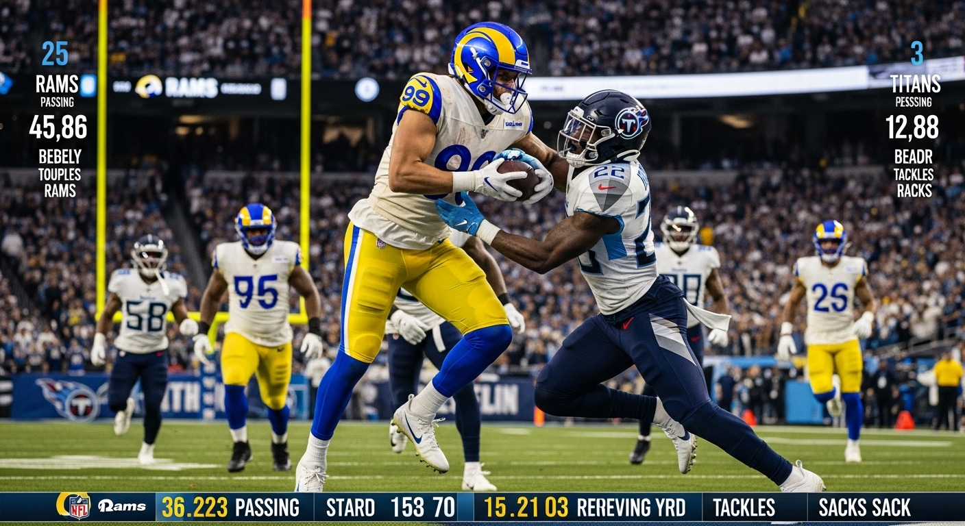 los angeles rams vs tennessee titans match player stats