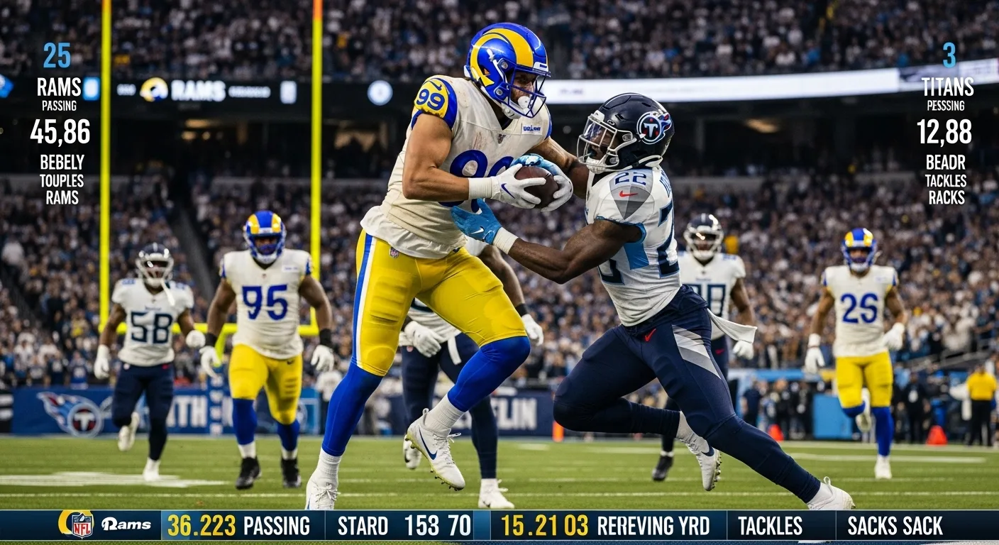 los angeles rams vs tennessee titans match player stats