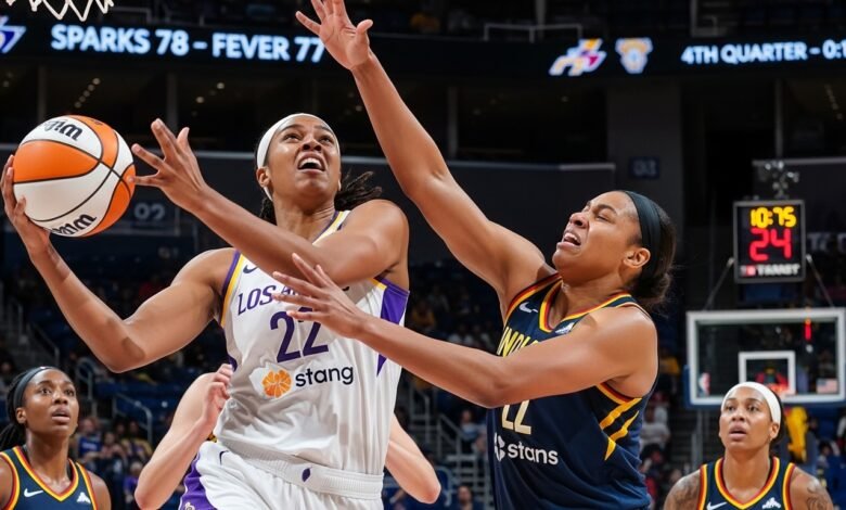los angeles sparks vs indiana fever match player stats