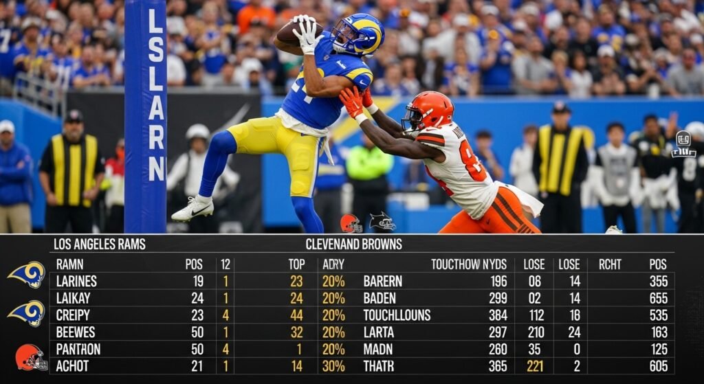 los angeles rams vs cleveland browns match player stats