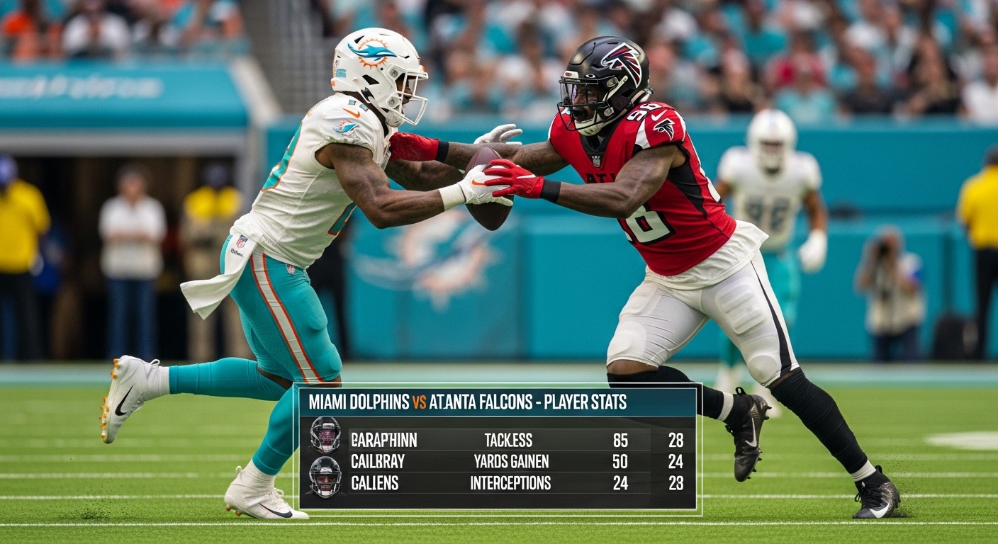 miami dolphins vs atlanta falcons match player stats