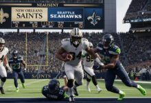 new orleans saints vs seahawks match player stats