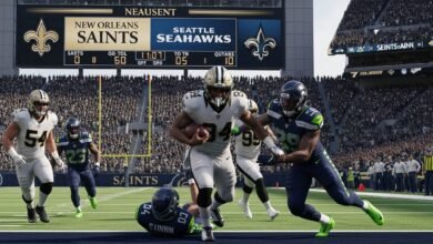 new orleans saints vs seahawks match player stats