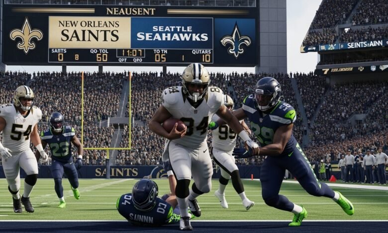 new orleans saints vs seahawks match player stats