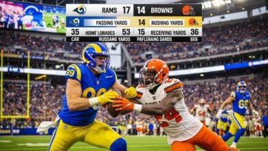 los angeles rams vs cleveland browns match player stats