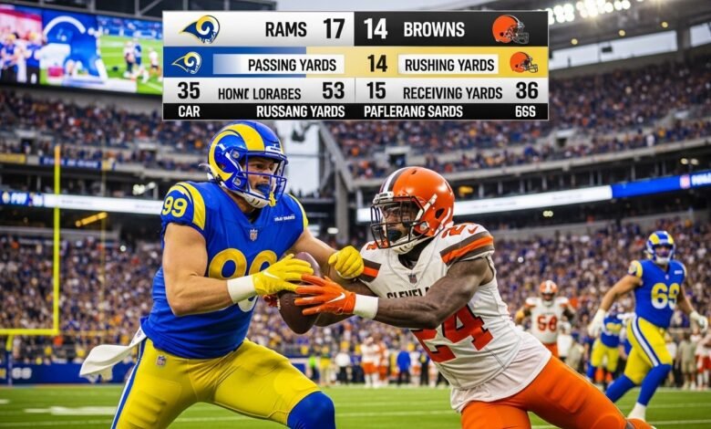 los angeles rams vs cleveland browns match player stats