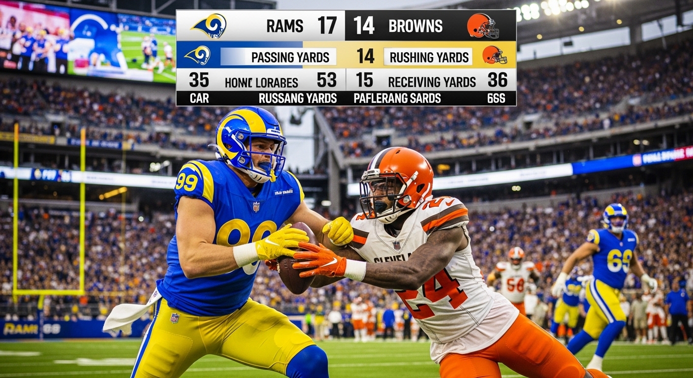 los angeles rams vs cleveland browns match player stats