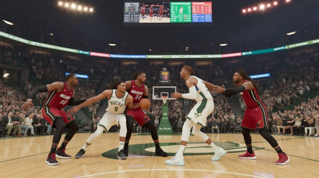 miami heat vs milwaukee bucks match player stats